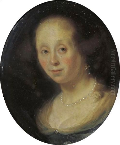 Portrait Of A Woman Oil Painting by Godfried Schalcken