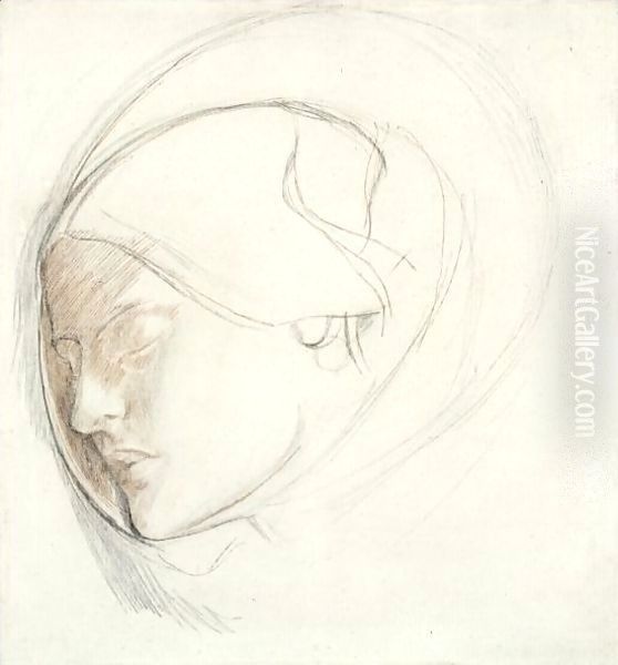 Study For Found Oil Painting by Dante Gabriel Rossetti