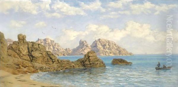 Saints Bay, Guernsey Oil Painting by John Edward Brett