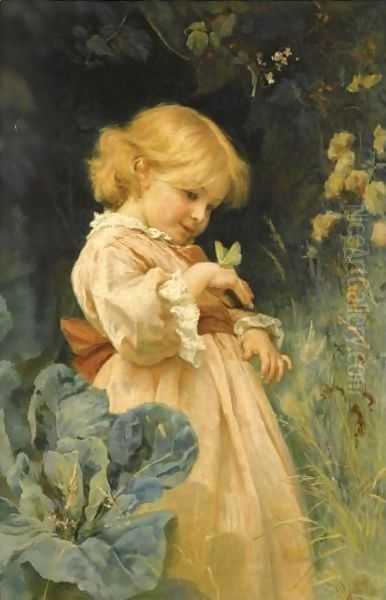 The Butterfly Oil Painting by Frederick Morgan