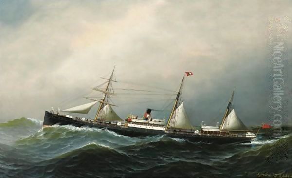 The Devon At Sea Oil Painting by Antonio Jacobsen