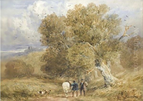 Bolsover Park, Derbyshire Oil Painting by David Cox