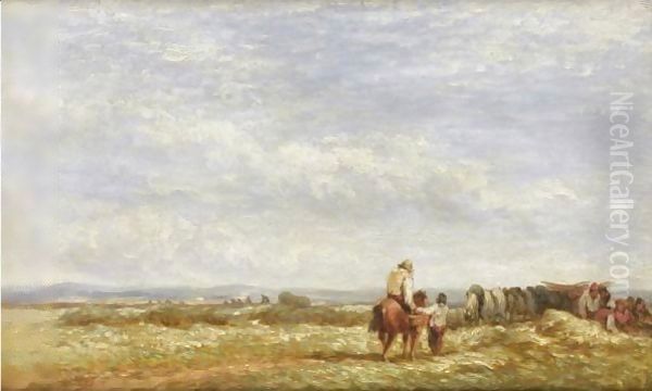 Midday Rest Oil Painting by David Cox