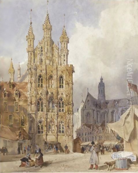 Louvain, Belgium Oil Painting by Thomas Shotter Boys