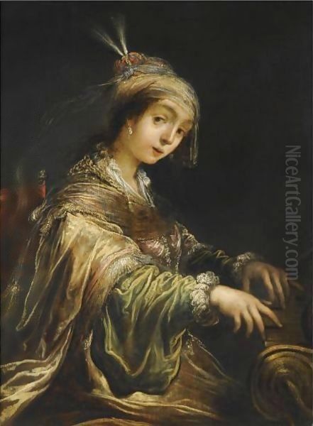 Saint Cecilia Oil Painting by Claude Vignon