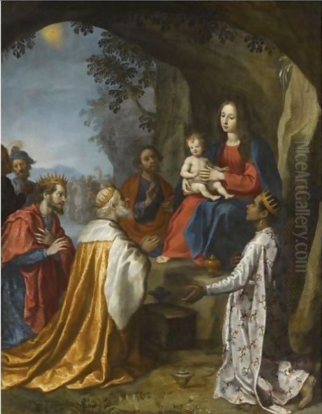 The Adoration Of The Magi Oil Painting by Francesco Guarino