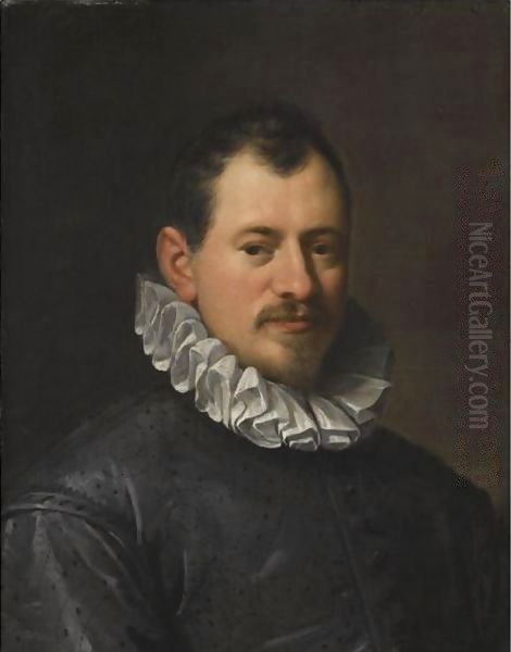 Portrait Of The Goldsmith Jacopo Bilivert (1550-1603) Oil Painting by Hans Von Aachen