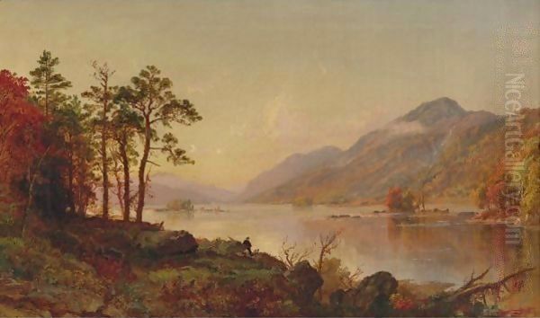 Lake George Oil Painting by Jasper Francis Cropsey