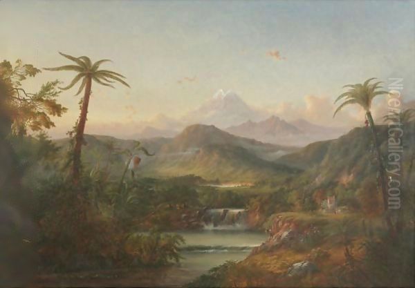 Chimborazo, Queen Of The Andes Oil Painting by Alexander Francois Loemans