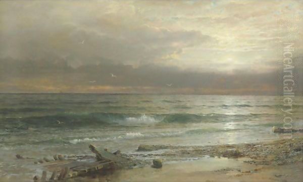 Point Judith Oil Painting by William Trost Richards