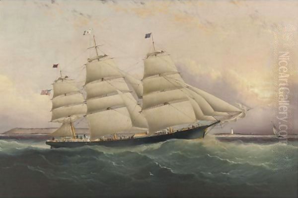 The Clipper Ship Sunrise Oil Painting by James E. Buttersworth