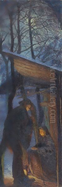 Christmas, 1897 Oil Painting by Giovanni Giacometti