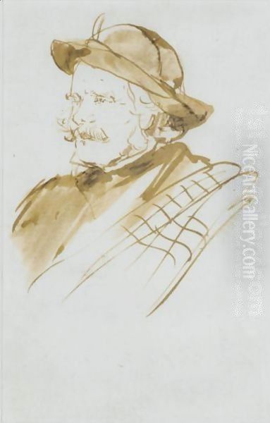 Portrait Study Of John Campbell, 2nd Marquess Of Breadalbane (1796-1862) Oil Painting by Sir Edwin Henry Landseer