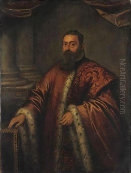 Ritratto Del Senatore Soranzo Oil Painting by Palma Vecchio (Jacopo Negretti)