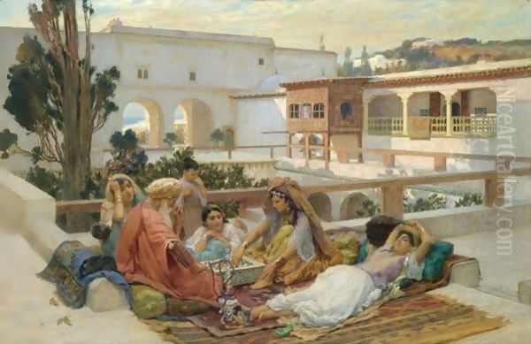 An Afternoon's Amusement Oil Painting by Frederick Arthur Bridgman