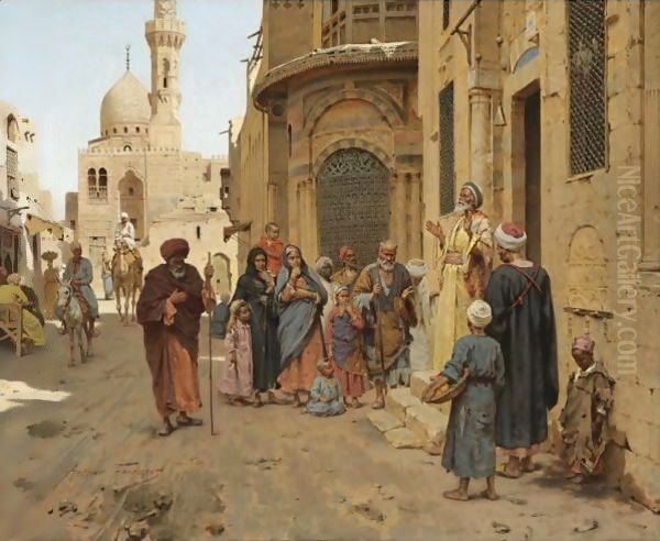 A Captive Audience, Cairo Oil Painting by Arthur von Ferraris