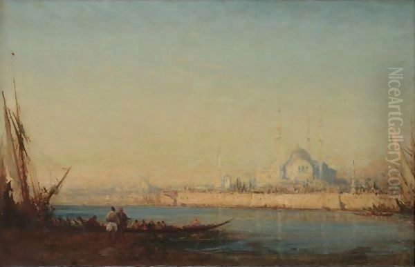 Vue De Constantinople Oil Painting by Felix Ziem