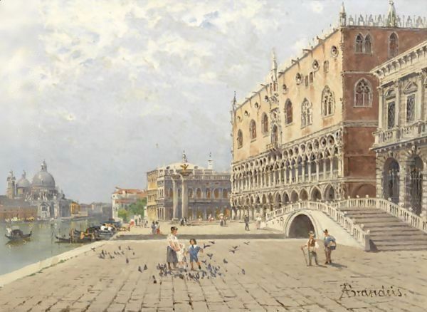 The Doge's Palace, Venice Oil Painting by Antonietta Brandeis