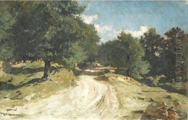 Chemin En Foret De Fontainebleau Oil Painting by Bonnat Leon