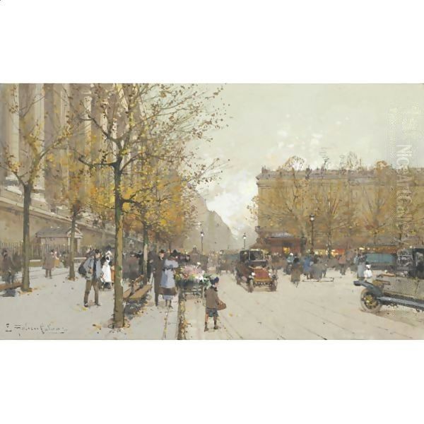 La Madeleine 3 Oil Painting by Eugene Galien-Laloue