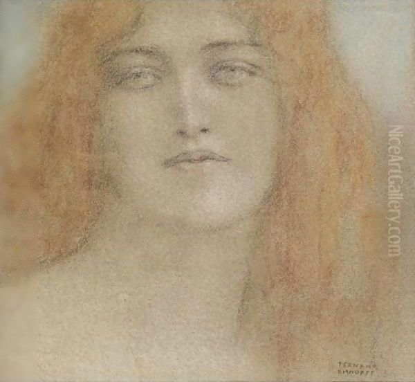 Etude De Femme 3 Oil Painting by Fernand Khnopff