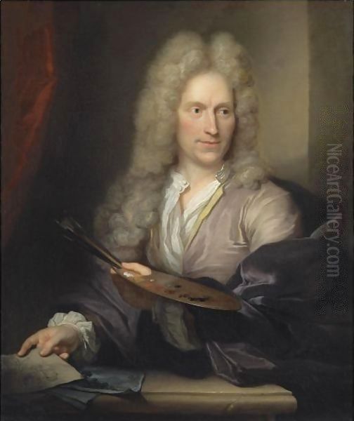 Portrait Of Jan Van Huysum (1682-1749) Oil Painting by Arnold Boonen