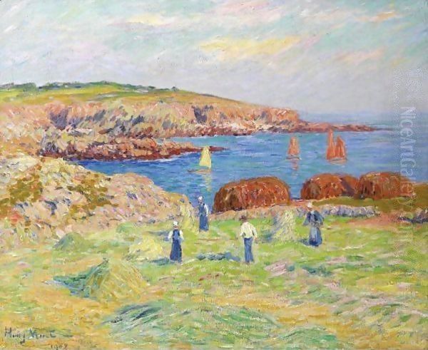 Foins Au Port De Doelan Oil Painting by Henri Moret