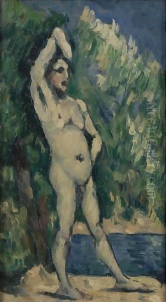 Baigneur Debout Oil Painting by Paul Cezanne