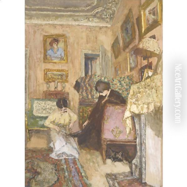 Le Lacet De La Bottine Oil Painting by Jean-Edouard Vuillard