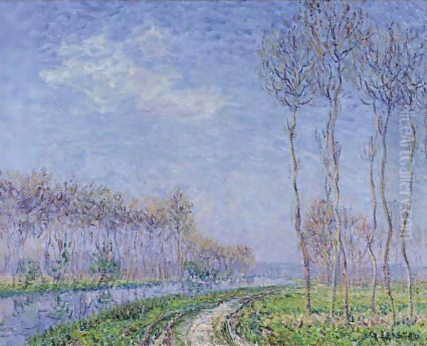 Arbres Au Bord De Riviere Oil Painting by Gustave Loiseau