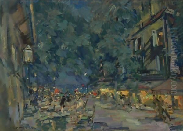 Vichy Oil Painting by Konstantin Alexeievitch Korovin