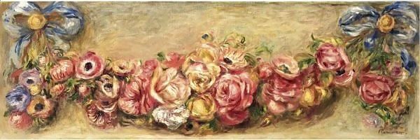 Guirlande De Roses Oil Painting by Pierre Auguste Renoir