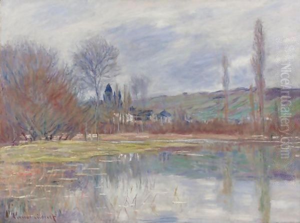 Printemps A Vetheuil Oil Painting by Claude Oscar Monet