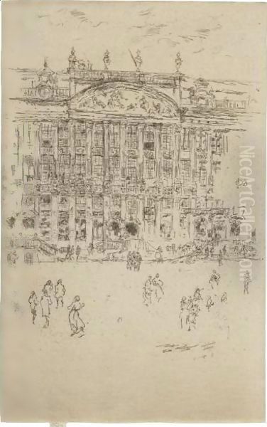 Grand Place, Brussels Oil Painting by James Abbott McNeill Whistler