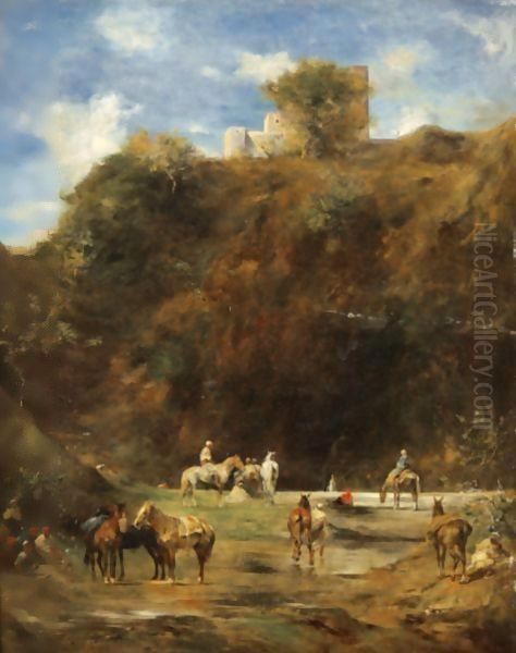 Ravin, Souvenir D'Algerie Oil Painting by Eugene Fromentin