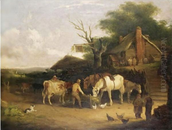 The Chequers Inn Oil Painting by William Joseph Shayer