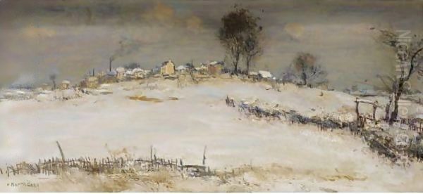 Village Dans Les Environs De Paris Oil Painting by Jean-Francois Raffaelli