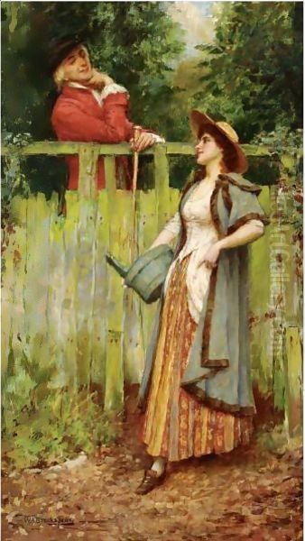 Where Are You Going To, My Pretty Maid Oil Painting by William A. Breakspeare