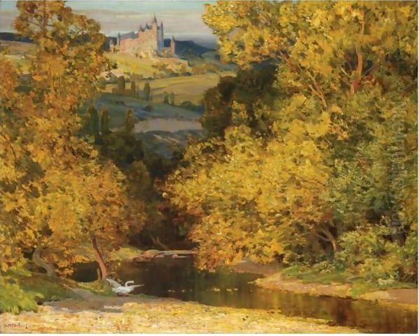 A Castle In Spain Oil Painting by Sir Alfred East