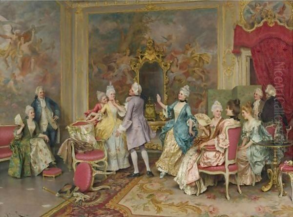 A Game Of Tag Oil Painting by Arturo Ricci