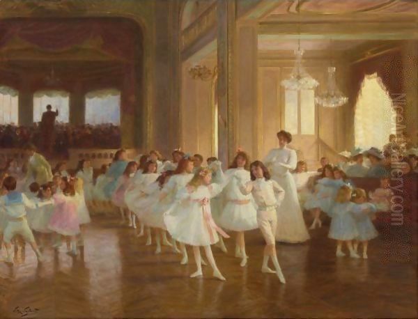 The Children's Dance Recital At The Casino De Dieppe Oil Painting by Victor-Gabriel Gilbert