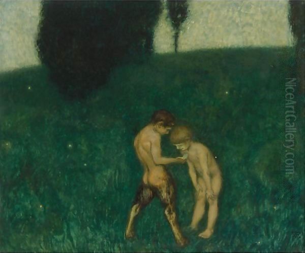 Gluhwurmchen (Firefly) Oil Painting by Franz von Stuck