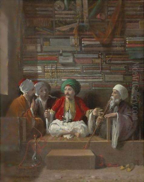 The Fabric Merchant Oil Painting by Walter Gould