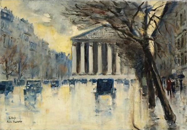 La Madeleine Oil Painting by Lesser Ury