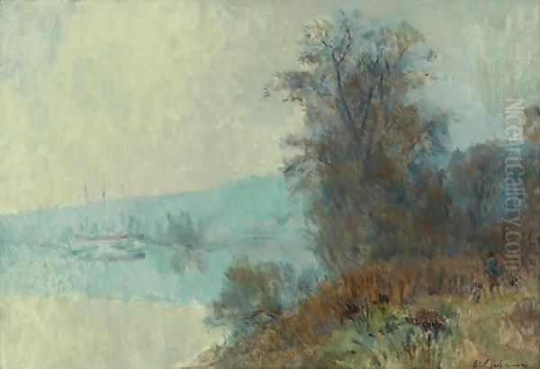 Bords De Seine Oil Painting by Albert Lebourg