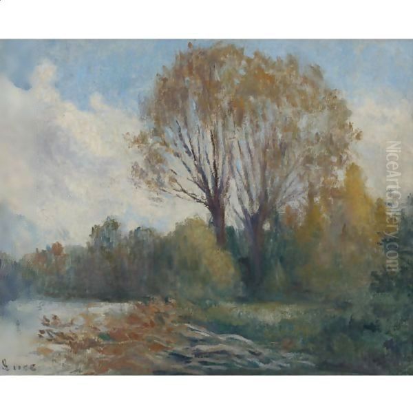 Bords De Seine En Automne Oil Painting by Maximilien Luce