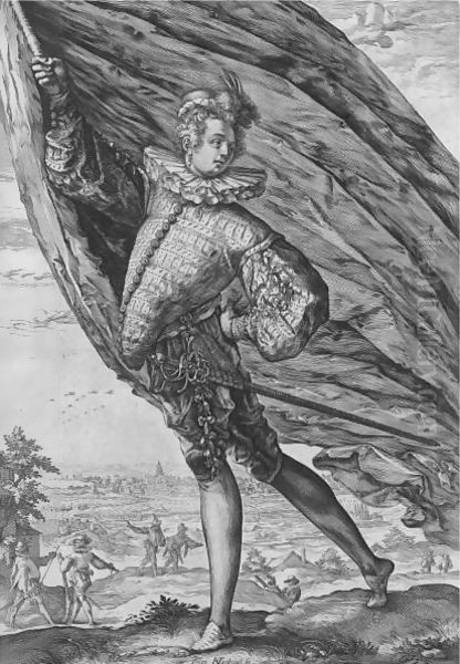 The Great Standard-Bearer Oil Painting by Hendrick Goltzius