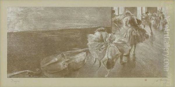 Danseuses Au Foyer Oil Painting by Edgar Degas