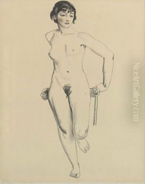 Standing Nude Oil Painting by George Wesley Bellows