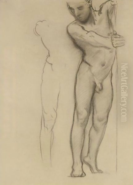 Study For A Male Nude Oil Painting by John Singer Sargent